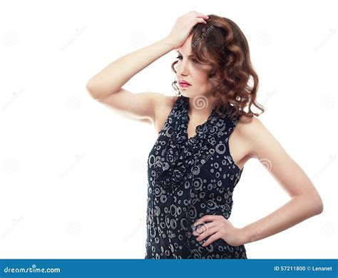 She Forgot Something Stock Photo Image Of Brunette Regret