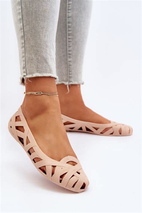 Dámské gumové baleríny Nude Salam Módní a dostupná obuv online Botoshop cz