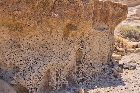 porous volcanic tuff formation stock photo image  compact arid