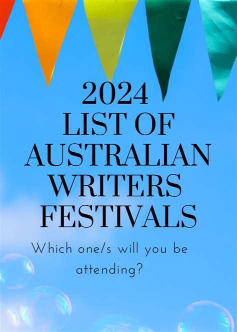 List of Australian Writers Festivals 2024 · Featherstone