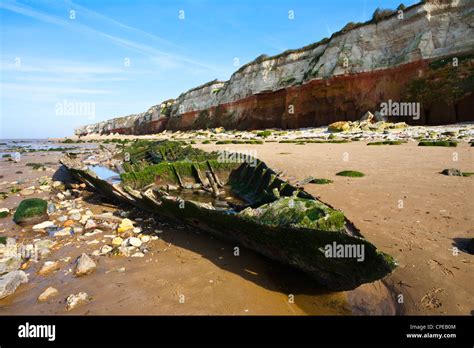 The Wreck Of The Steamer Sheraton And The Cliffs At Hunstanton Norfolk