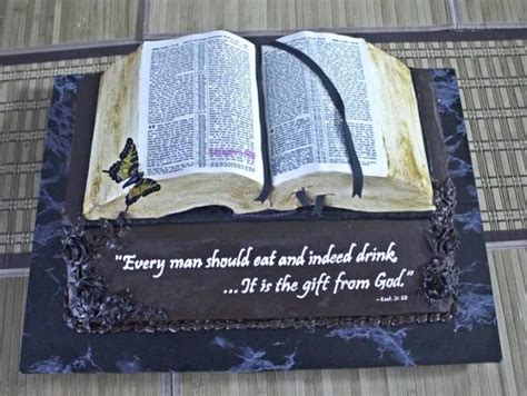 Bible Cake With Printed Icing Sheet Books Bible Cake Book Cakes