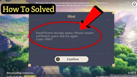 How To Fix Genshin Impact Insufficient Storage Space Problem On Android