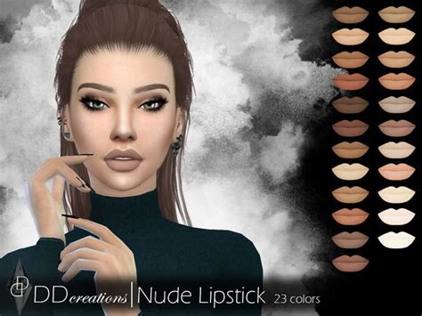 Matte Nude Lipstick In Colors Found In TSR Category Sims Female