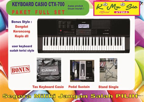 Paket Lengkap Full Set Keyboard Casio Ctx Ctx Ctx Lazada