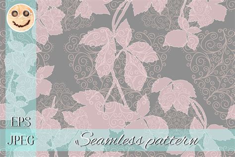 Nude Pink Grey Leaves And Doodles Graphic By TasiPas Creative Fabrica