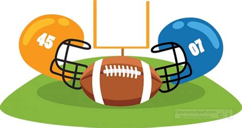 Football Clipart Football With Helmets Clipart