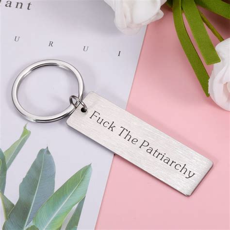 Fuck The Patriarchy Keychain Feminist Keychain Inspirational Etsy