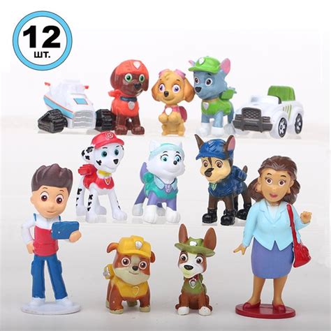 Набор фигурок Собачий Щенячий патруль 12 шт 4-8 см Paw Patrol Скай ...