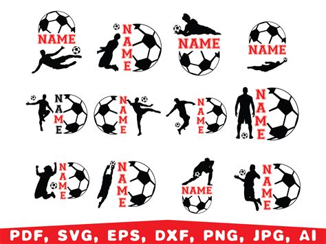 Soccer Svg Soccer Monogram Player Svg Graphic By Bluediamond