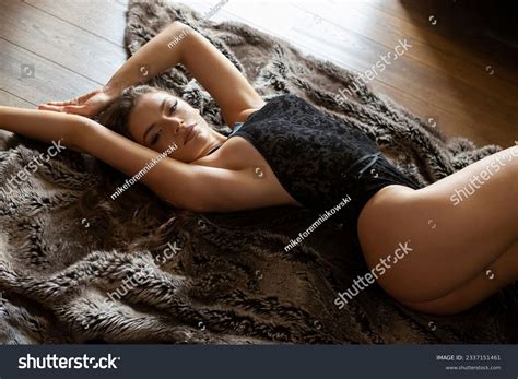 Very Sexy Brunette Lying Down On Stock Photo 2337151461 Shutterstock