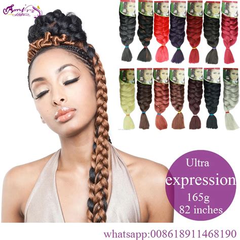 82 Expression Braid 165g Ultra Kanekalon Expression Braiding Hair Crochet Box Braids Hair Jumbo