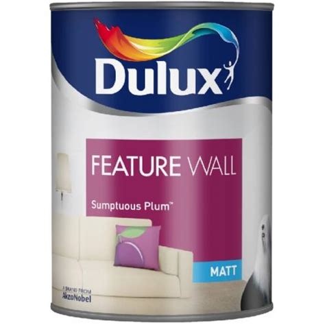 Dulux Paint Feature Wall Matt Emulsion 11 Colours Sumptuous Plum 1 25 Liter