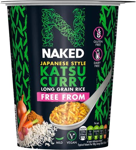 Naked Rice Free From Japanese Katsu Curry Rice Gluten Free Vegan Pot 78g Pack Of 6 Amazon