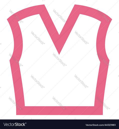 Pink Vest On A White Background Royalty Free Vector Image