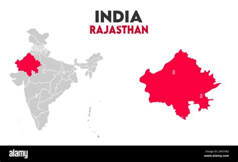 Rajasthan Map Graphic State Of India Republic Of India Government