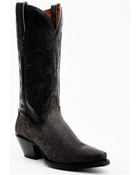 Dan Post Women's Exotic Lizard Western Boots - Snip Toe, Black