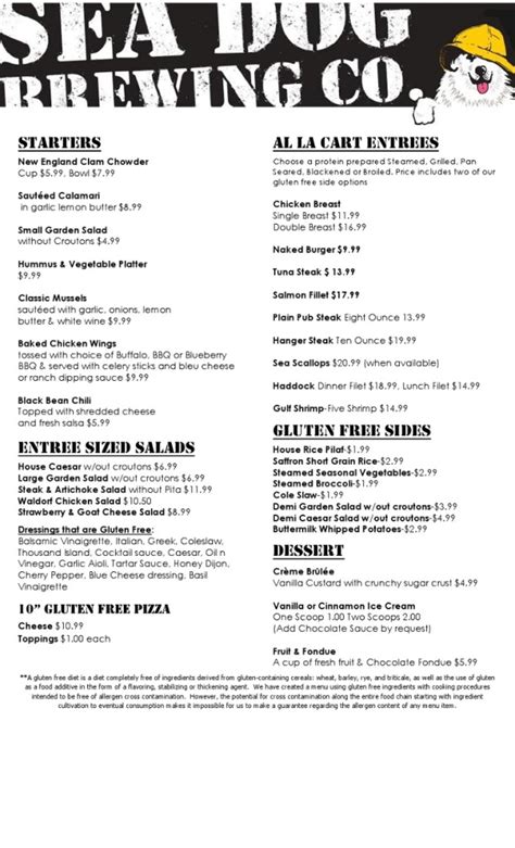 sea dog brewing company topsham maine menu 5-15-14 pg4 - Bath ...