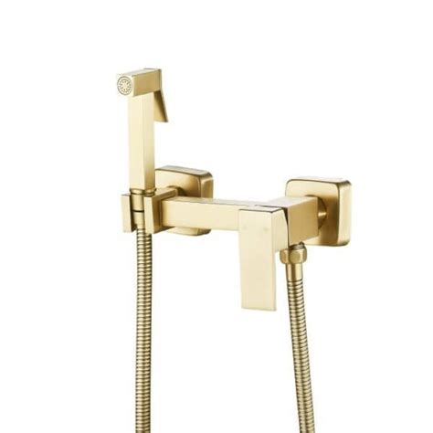 Wall Bidet Mixer Shower Set Square Hot And Cold Bidet Tap With Shattaf