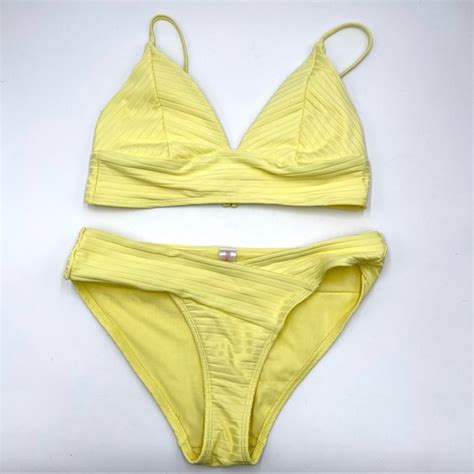 No Boundaries Swim No Boundaries Yellow Swimsuit Bikini Set Size M Poshmark