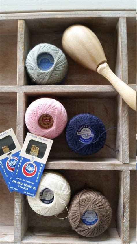 Darning Lot 5 Cotton Darning Thread Darning Needles Etsy Etsy