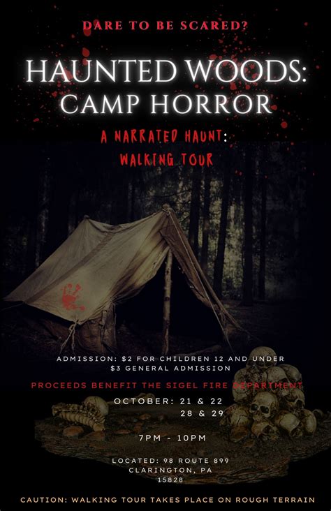 Haunted Woods Camp Horror Visit Pa Great Outdoors