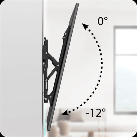 ONKRON кронштейн для телевизора 43"-85" наклонный, чёрный TM6