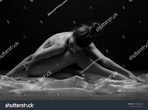 Naked Woman On Black Background Fine Stock Photo Shutterstock