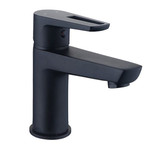 Rubine Basin MIXER Tap Hot Cold STYLO 9121 MATT BLACK