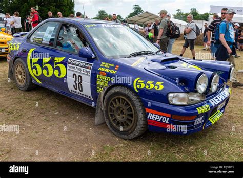 1995 Subaru Impreza 555 GC8 marked as Subaru World Rally Team rally car ...