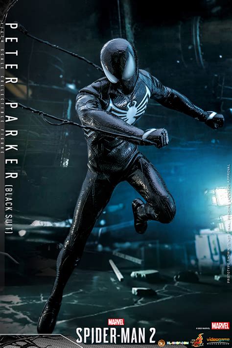 Hot Toys VGM56B Marvel S Spider Man 2 1 6th Scale Peter Parker Black Suit Collectible