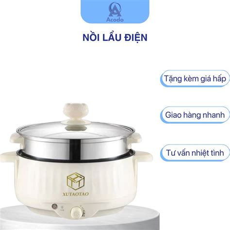 Ahodo Mini Electric Hot Pot Layer Noodle Cooker With Multi Function Steamer Rack Grill Boil