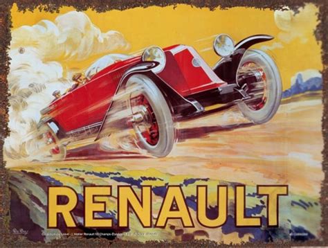 Plaque Vintage Renault Garage Atelier Les Plaques Publicitaires Le