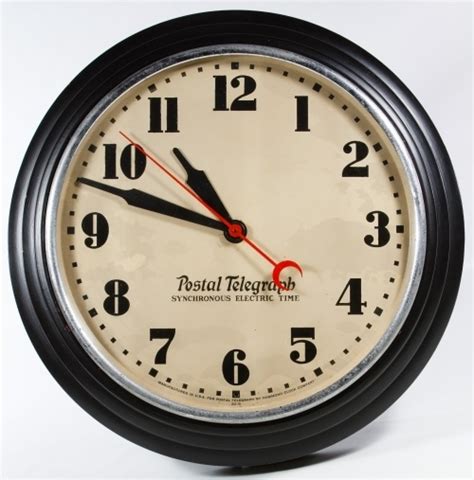 Postal Telegraph Electric Wall Clock By Hammond Clock