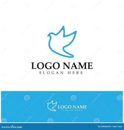 Bird Wing Dove Icon Template Vector Illustration Stock Vector