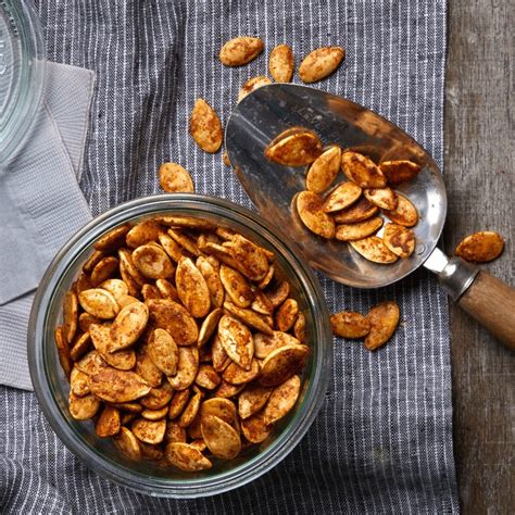 Spicy Chile Roasted Pumpkin Seeds Recipe Eatingwell