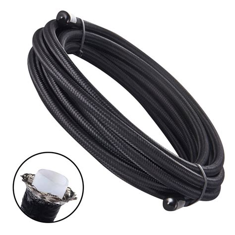 6an 516 Ptfe E85 Hose Braided Fuel Line Fitting Kit 16ft Nylon