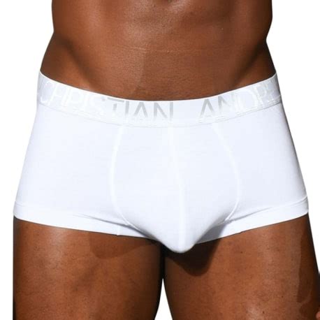 Andrew Christian Boxer Almost Naked Happy Modal Blanc INDERWEAR