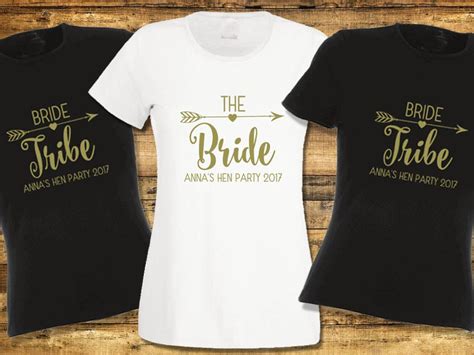 Personalised Hen Night T Shirt Hen Do Hen Bride Tribe Party