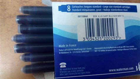 Картридж Waterman Standard Cartridge (S0110860) для перьевых ручек ...