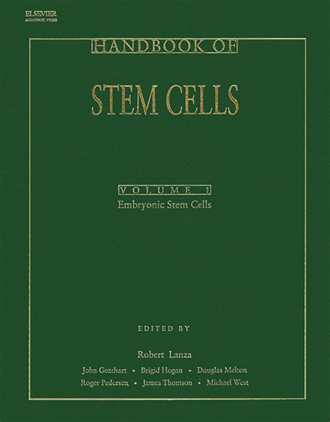 Handbook Of Stem Cells Robert Lanza Md