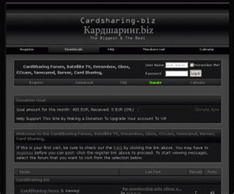 Cardsharing.biz: CardSharing Forum, Satellite TV, Dreambox, Gbox, CCcam