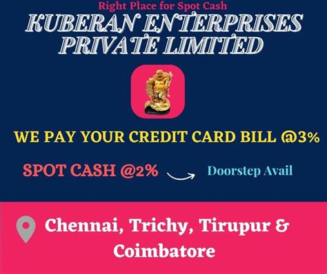 Cash On Credit Card At Best Price In Chennai By Kuberan Enterprises