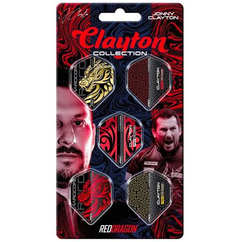 Flight Collection Hardcore Jonny Clayton Dart Flights Red Dragon Webshop Darts Store Putte