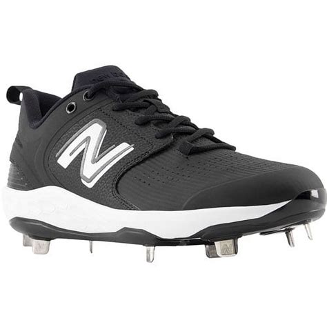 New Balance Men S Fresh Foam X 3000v6 Synthetic Low Metal Baseball Cleats Black White Medium 7