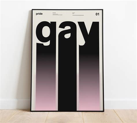 Gay Pride Poster Queer Art Print LGBT Pride Retro Vintage Kitchen Poster LGBTQ Gay Pride Modern