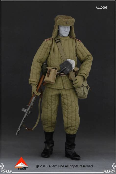 Set Winter Soviet Soldier Suit Machinegun