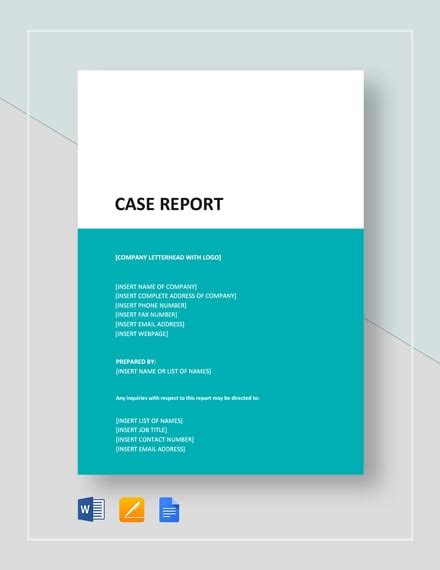 Case Study Report Template Word Free - Templates Printable Free