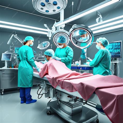 Quirúrgica Salón De Operaciones Tres Cirujanos Hiperrealistas 4k