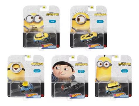 Minions Rise Of Gru Hot Wheels Carl Stuart Bob Kevin Set D 6 Envío gratis